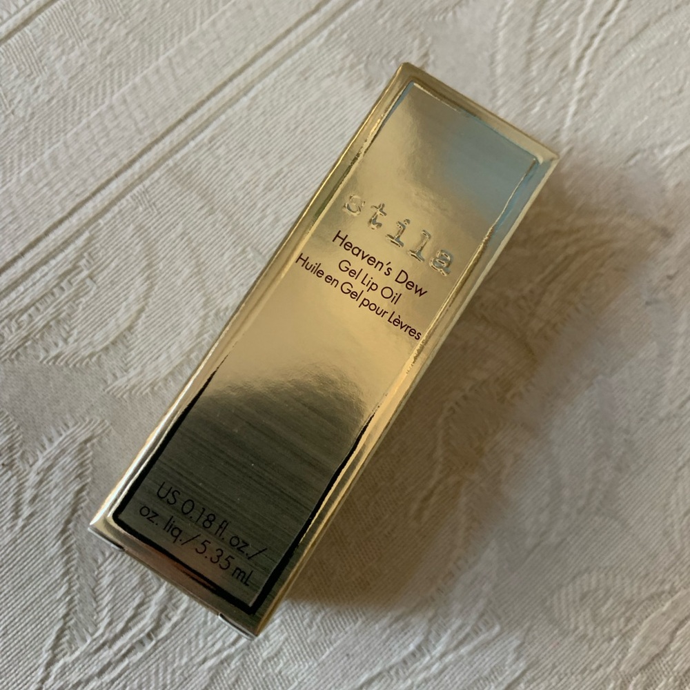 Stila Heavens Dew Lip Oil Shimmering Gold LipGloss in Stardust BNIB - Picture 11 of 14